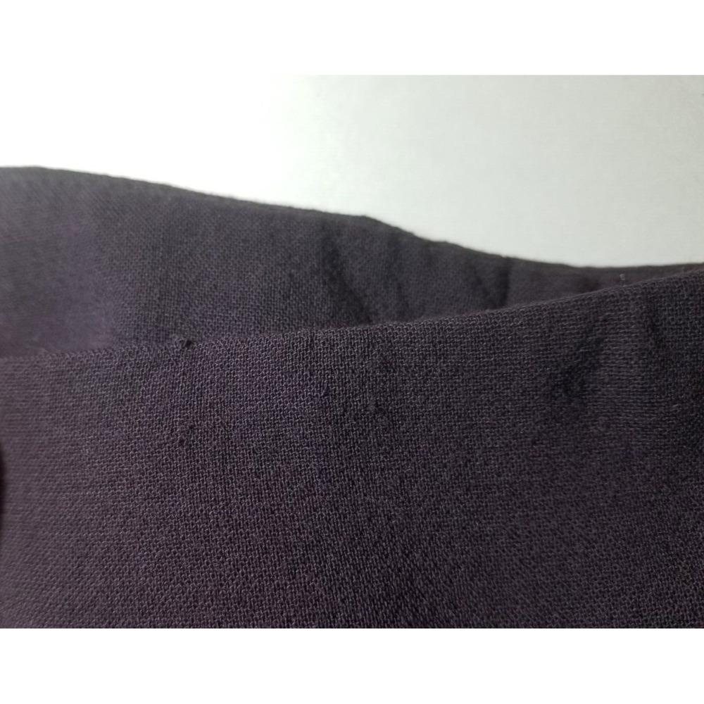 Eileen Fisher Plum Italian Fabric Front Zip Flat Front Wide Leg Pants Large - Picture 7 of 9